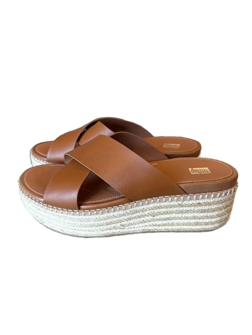 FitFlop Eloise Espadrille Wedge Slide Sandals Size 10